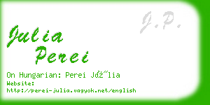 julia perei business card